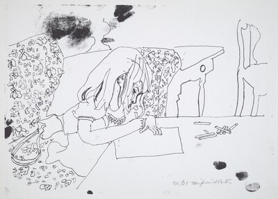 Child Writing (Lizzie Drawing)