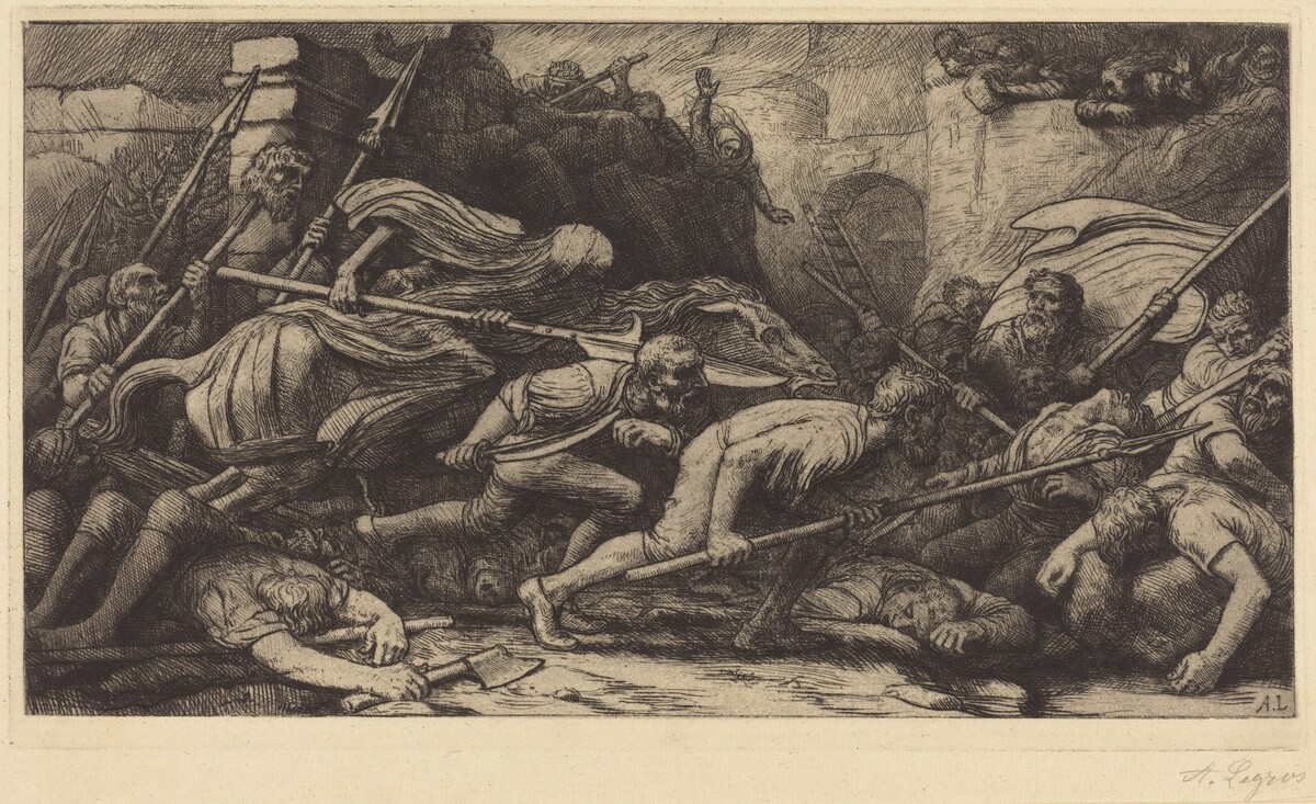 The Triumph of Death: Battle (Le triomphe de la mort: Le combat) by Alphonse Legros