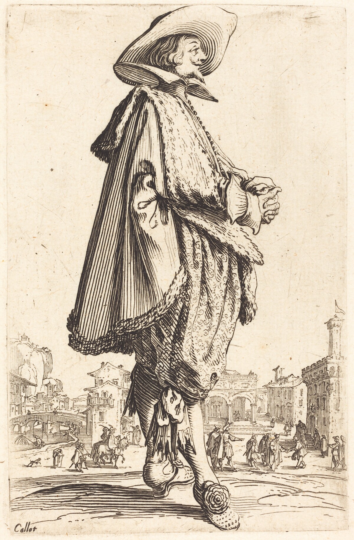 Noble Man with Folded Hands by Jacques Callot