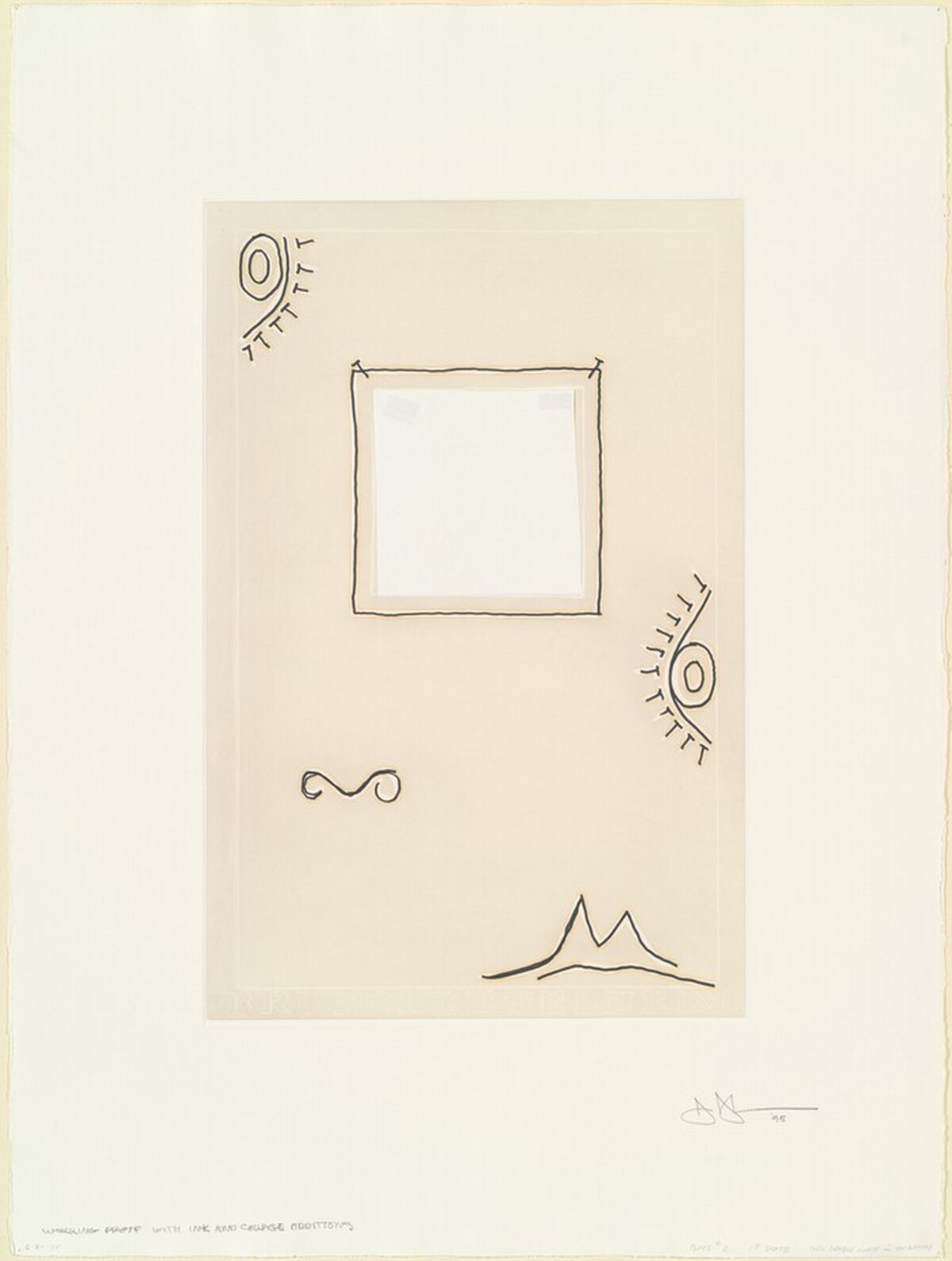 Untitled (White Mezzotint) [working proof] by Jasper Johns