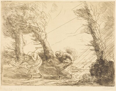 Harvesters Surprised by the Storm (Moissonneuses surprises par l'orage)