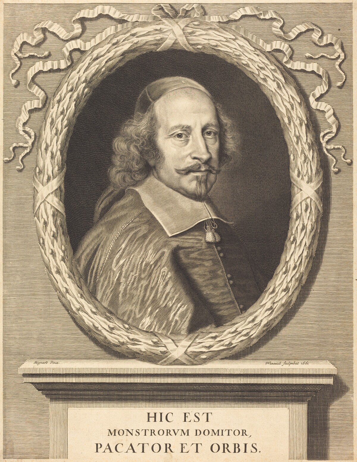 Cardinal Jules Mazarin by Robert Nanteuil after Pierre Mignard I