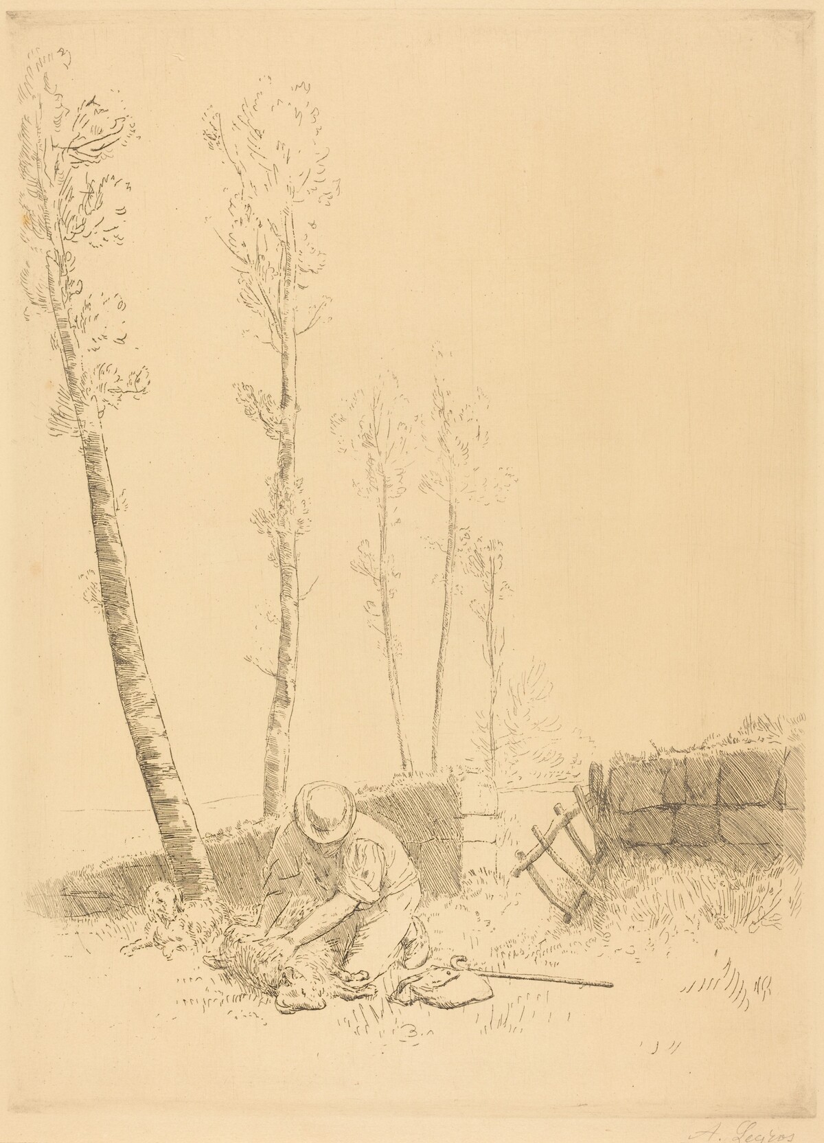 Finding the Sheep (Le mouton retrouve) by Alphonse Legros