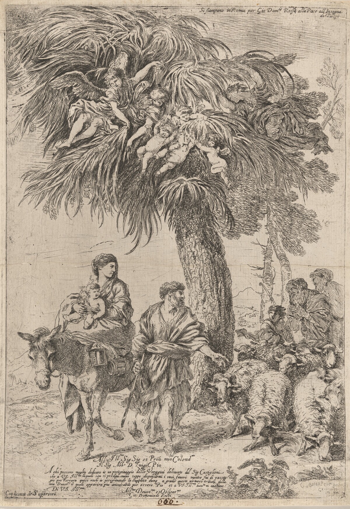 The Flight into Egypt by Giovanni Benedetto Castiglione
