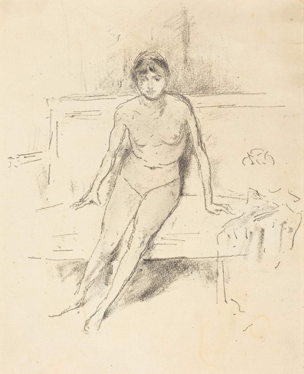Nude Model on an Empire Sofa by James McNeill Whistler