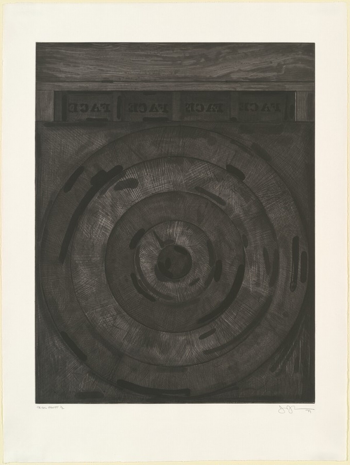 Target with Four Faces [trial proof] by Jasper Johns