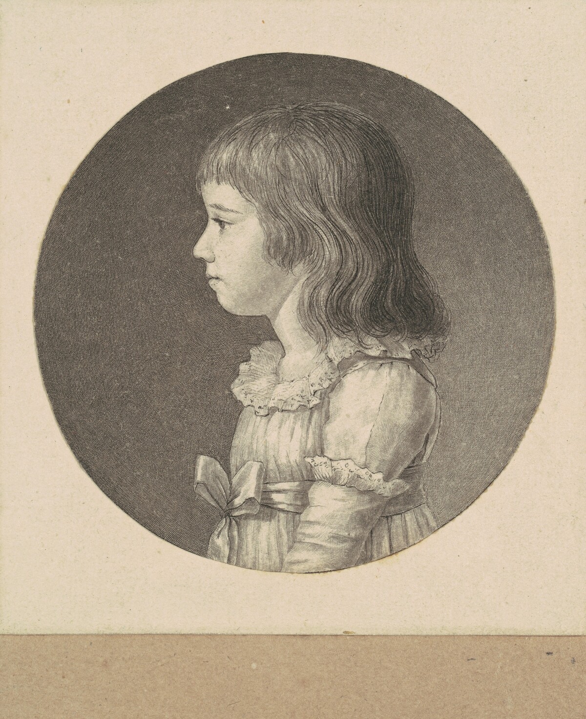 Unidentified Girl by Charles B. J. Févret de Saint-Mémin