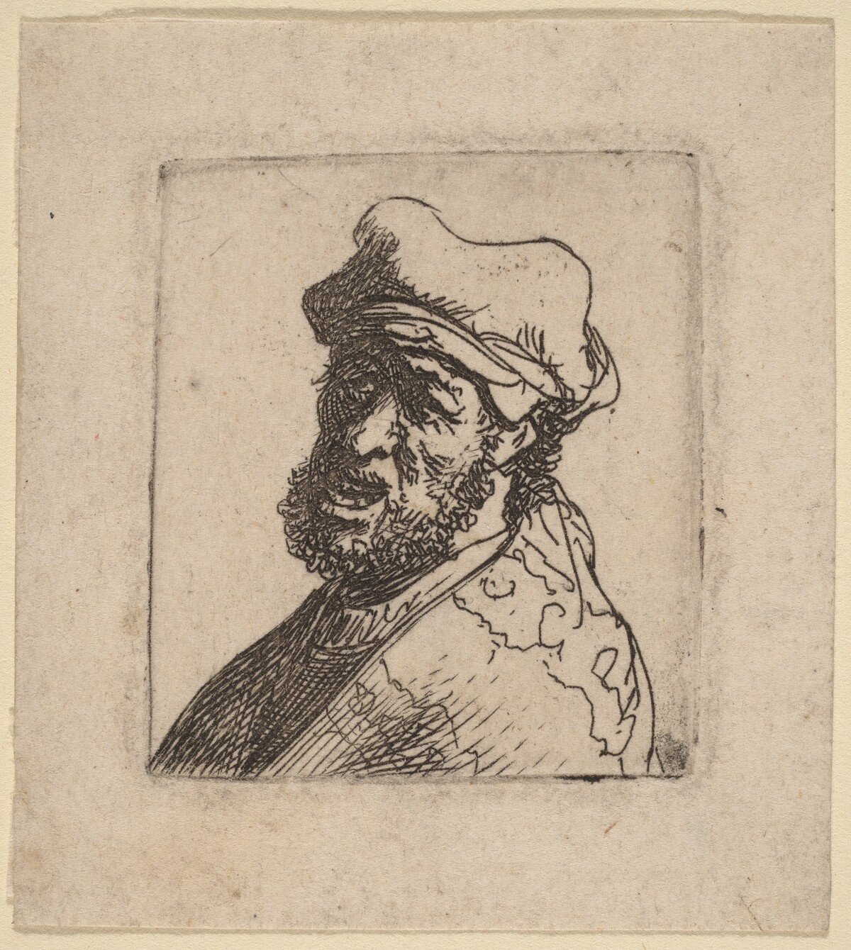Man Crying Out, Three-Quarters Left by Rembrandt van Rijn