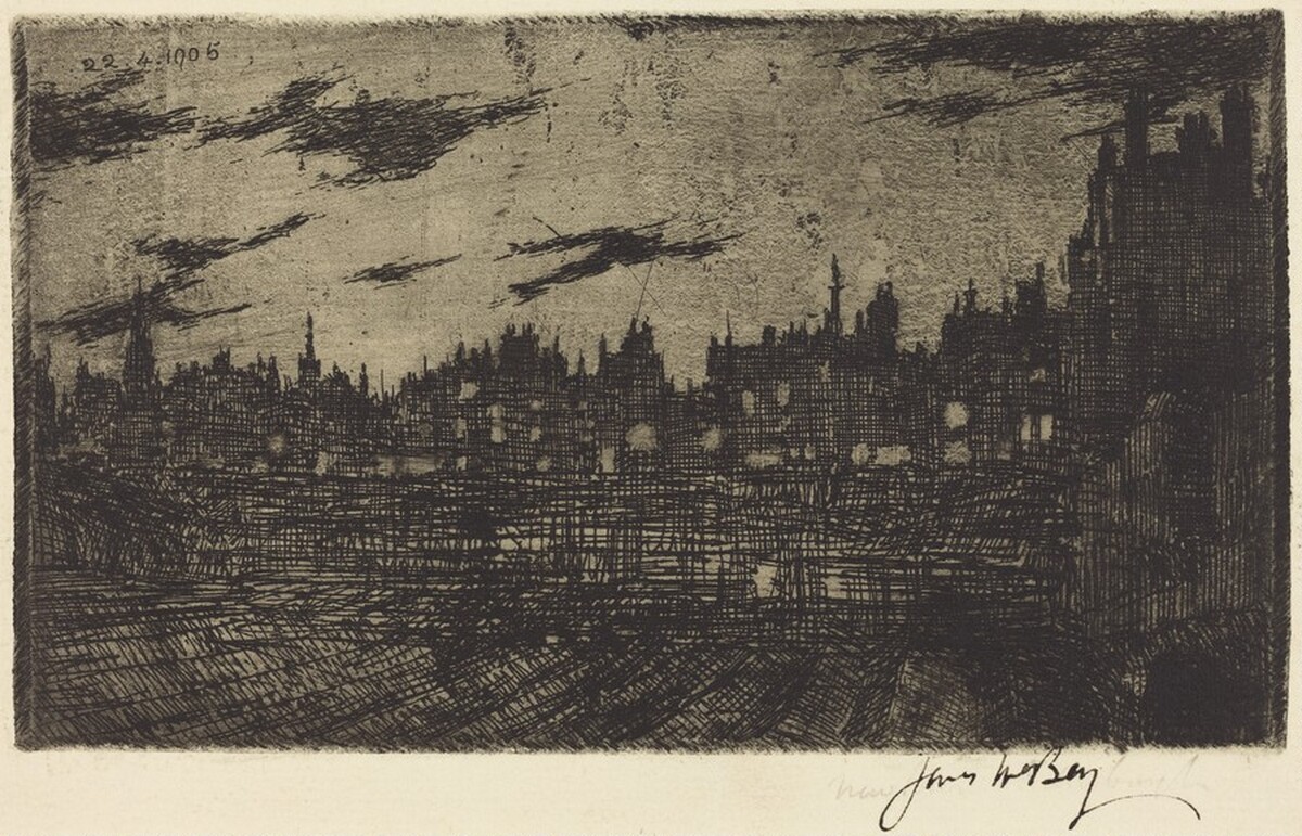 The New Town, Edinburgh by James McBey