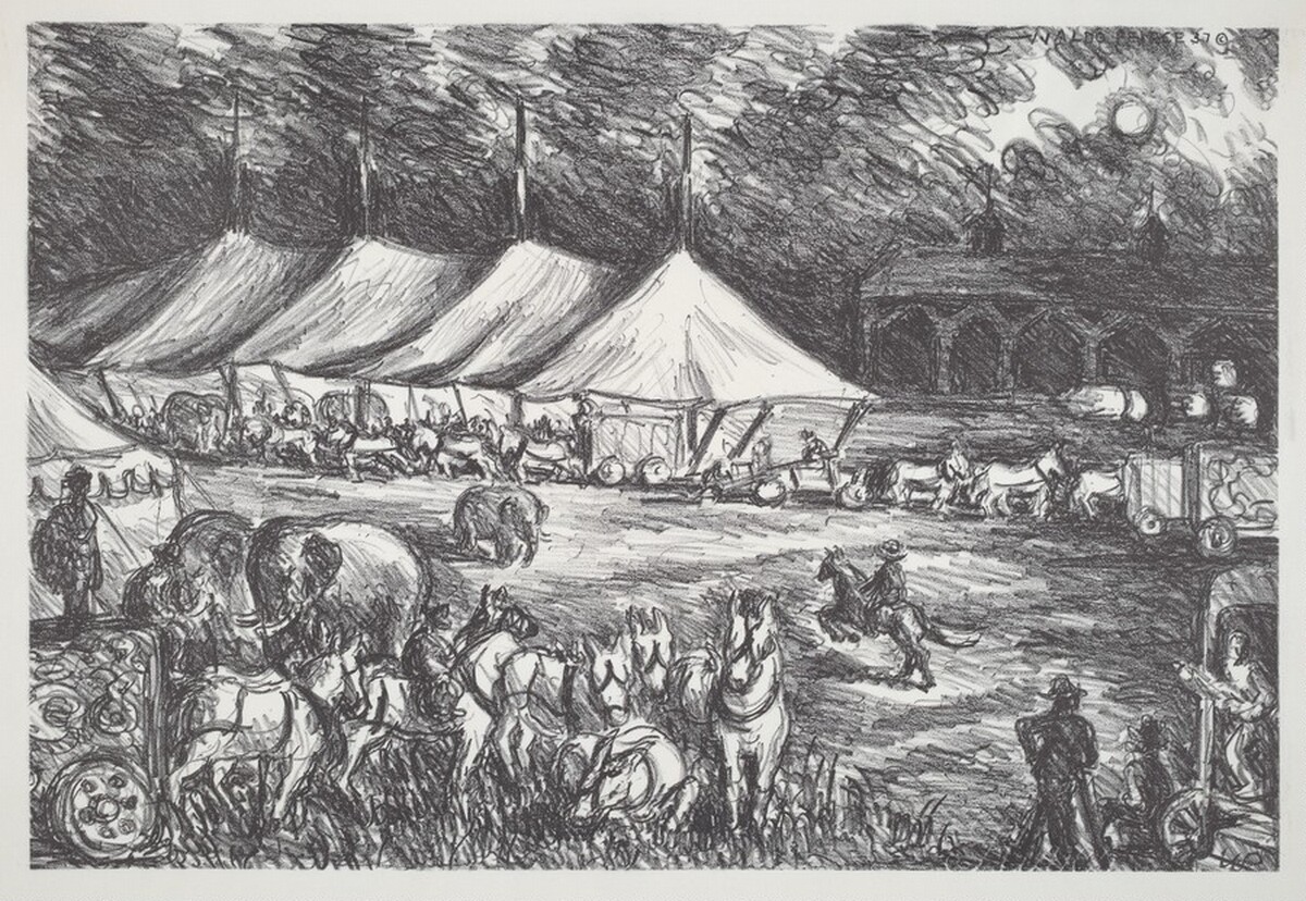 Circus on the Move by Waldo Pierce