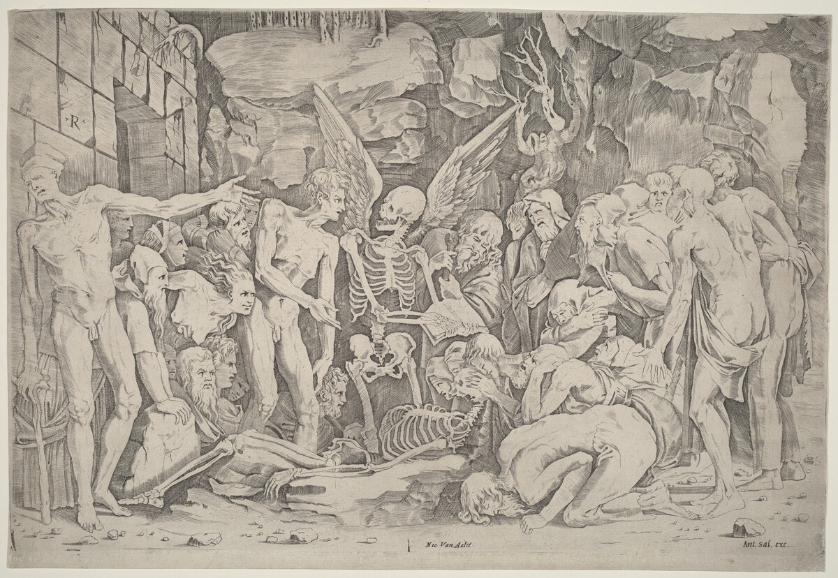 The Skeletons by Marco Dente, after Baccio Bandinelli