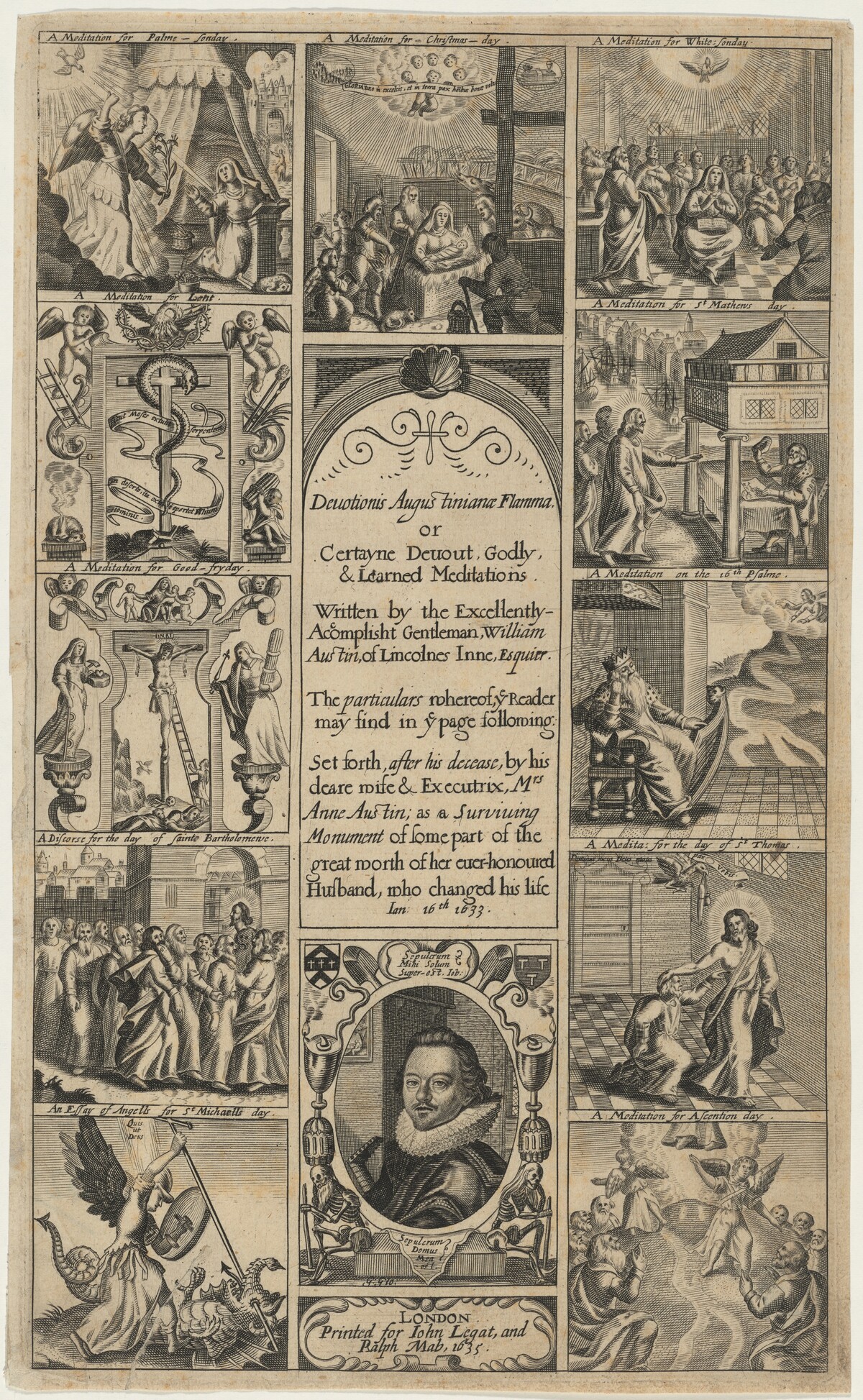 Title Page for Devotionis Augustinianae Flamma, by William Austin by George Glover