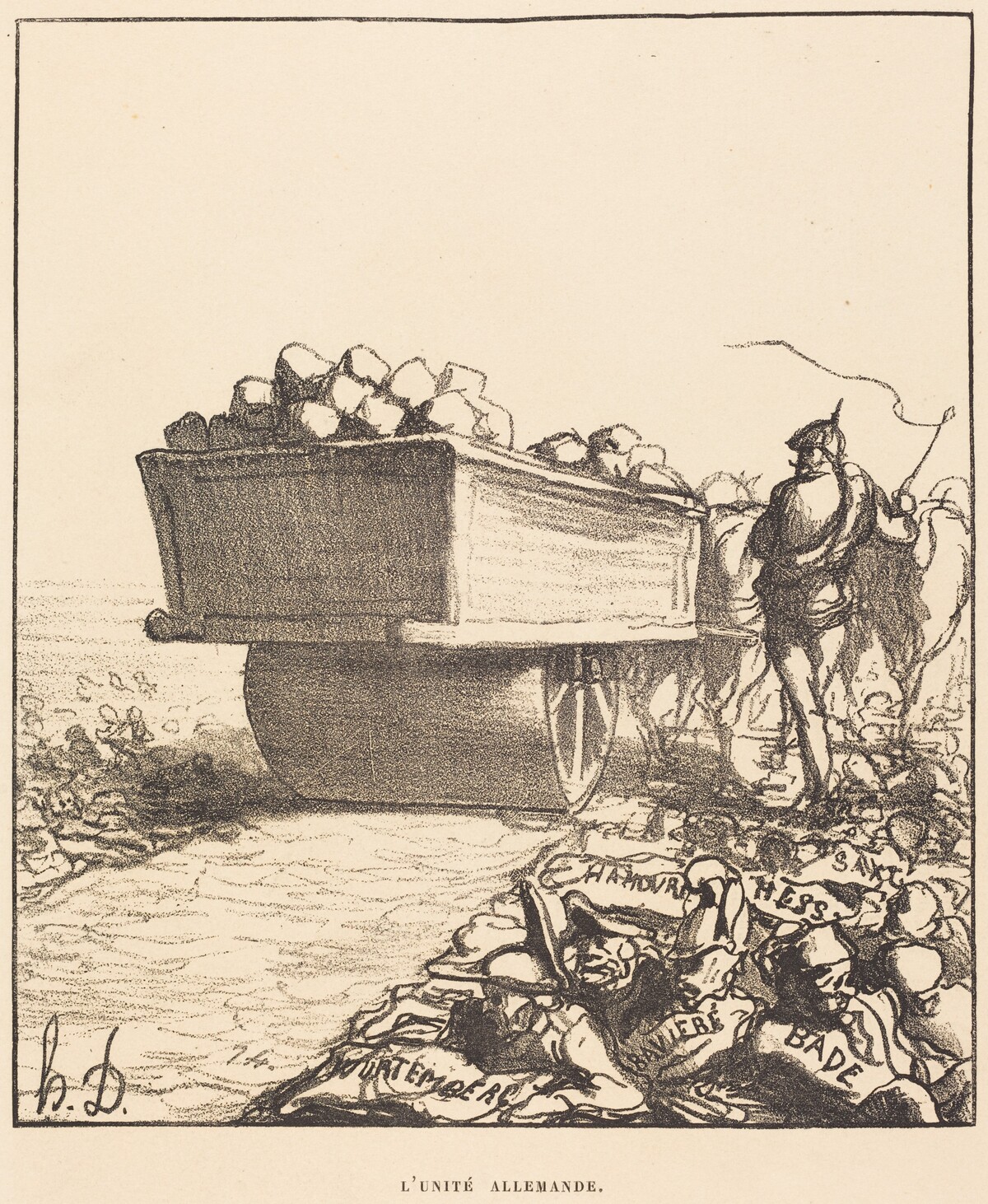 L'unité allemande by Honoré Daumier