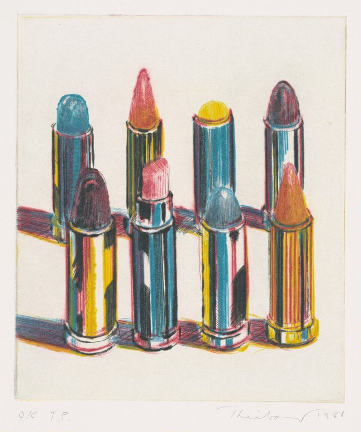 Eight Lipsticks by Wayne Thiebaud