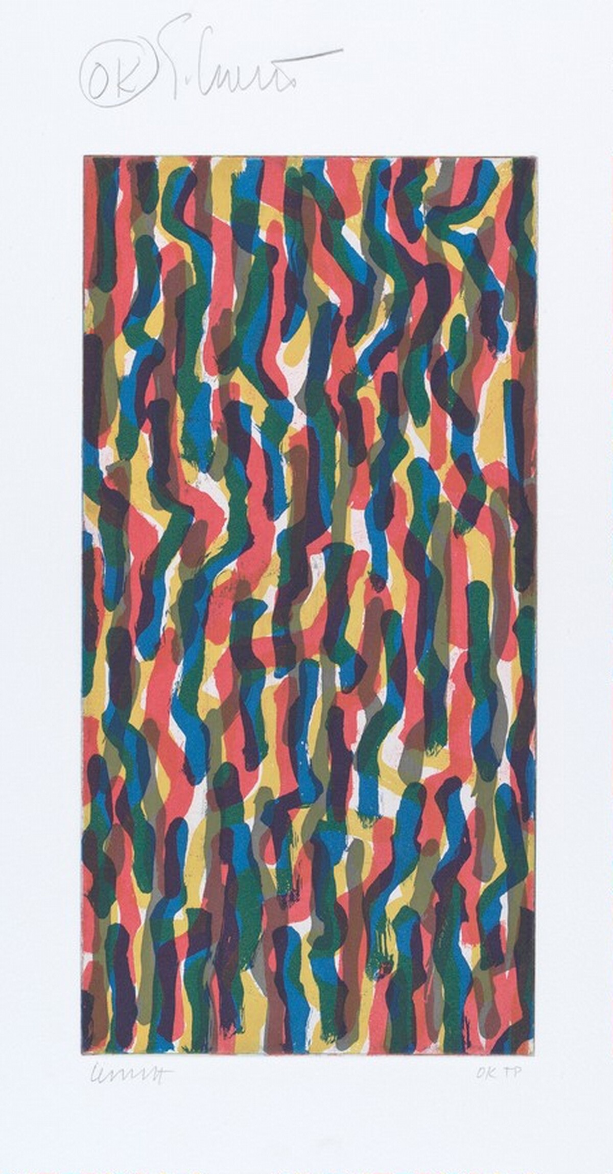 Short, Vertical Brushstrokes by Sol LeWitt