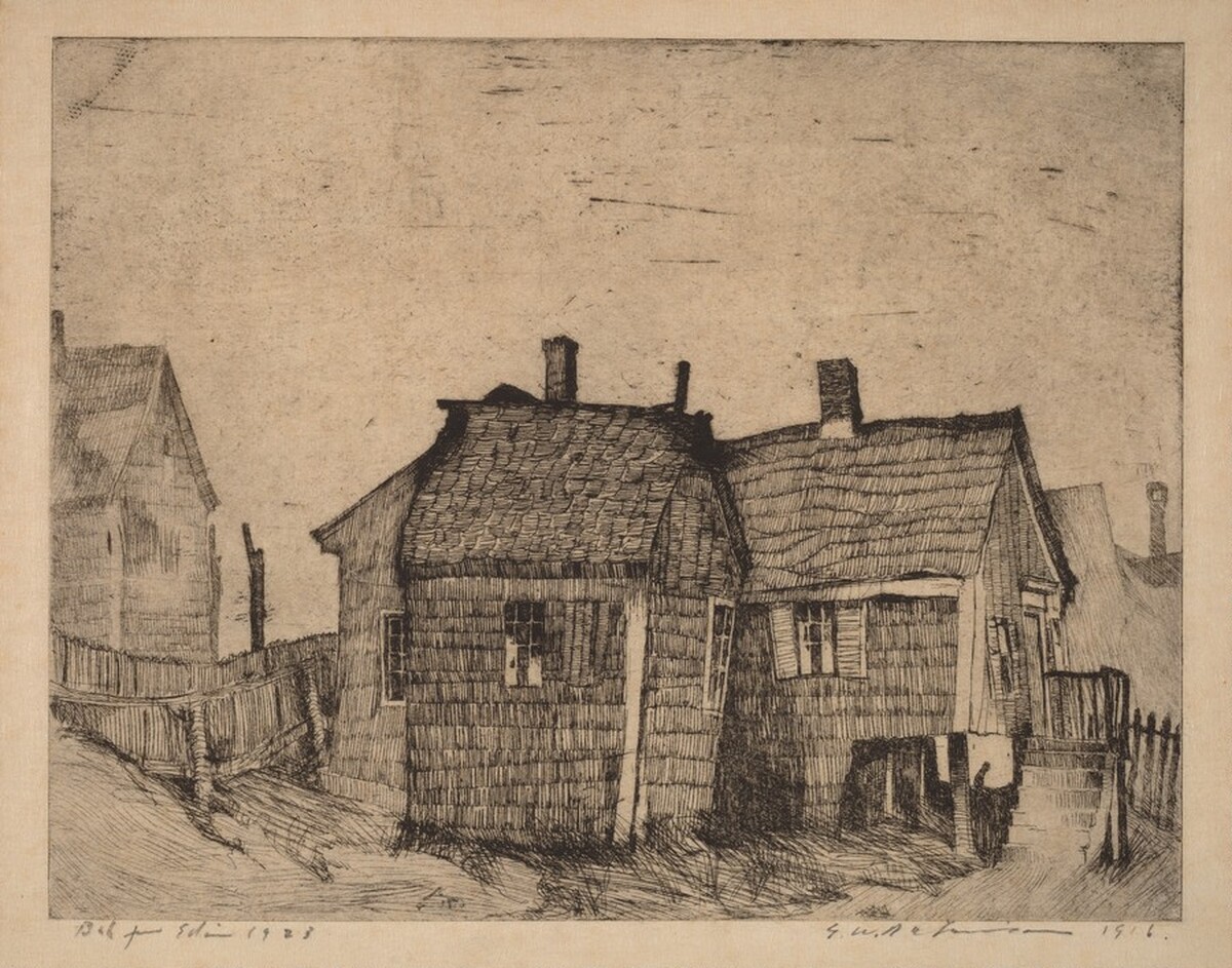Buildings, West End Provincetown by Edwin Dickinson
