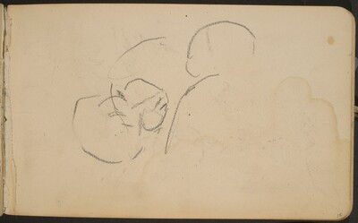 begonnene Skizze, wohl zweier Köpfe (Initial Sketch) [p. 15]