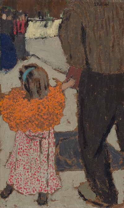 Child Wearing a Red Scarf