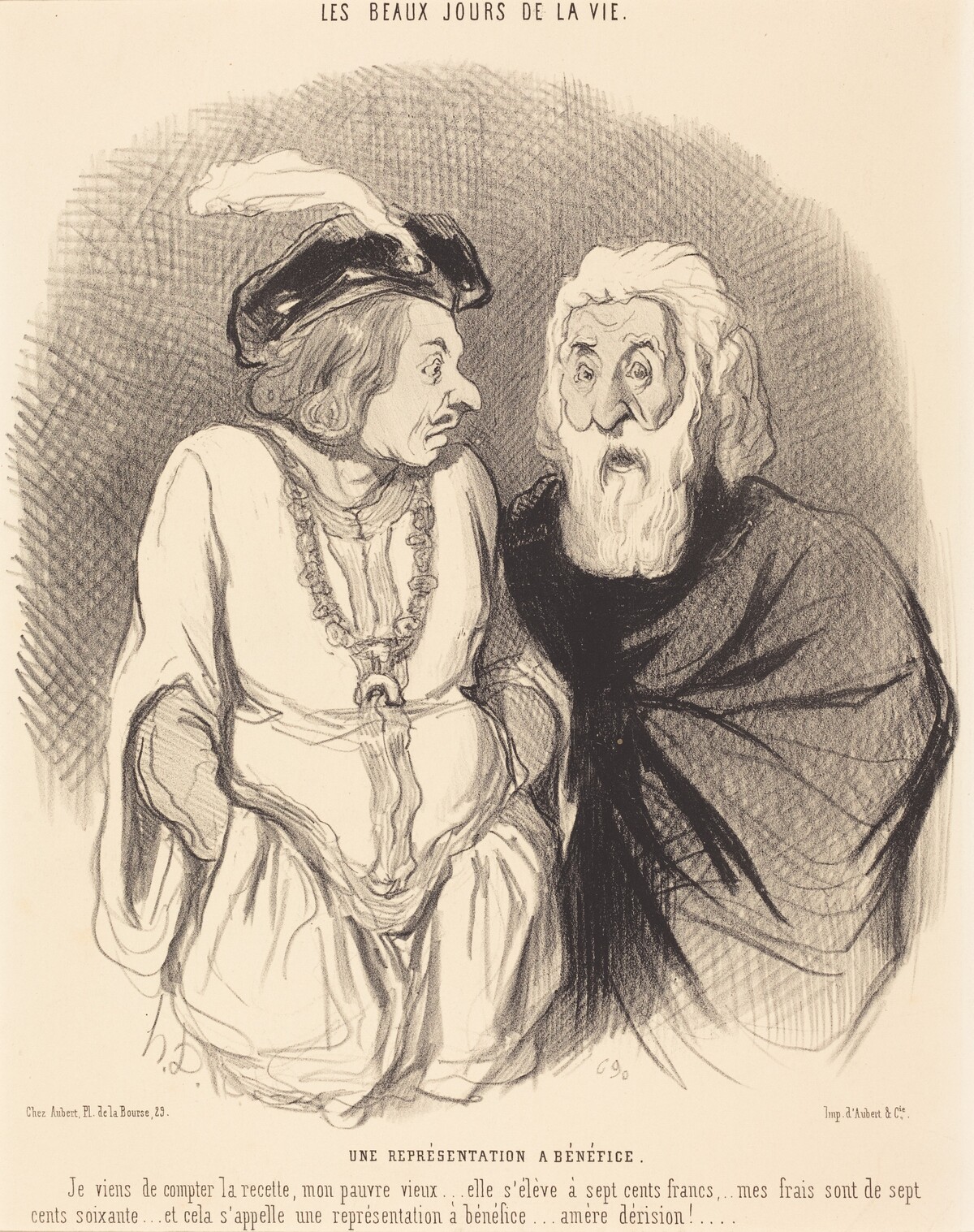 Une Représentation a bénéfice by Honoré Daumier
