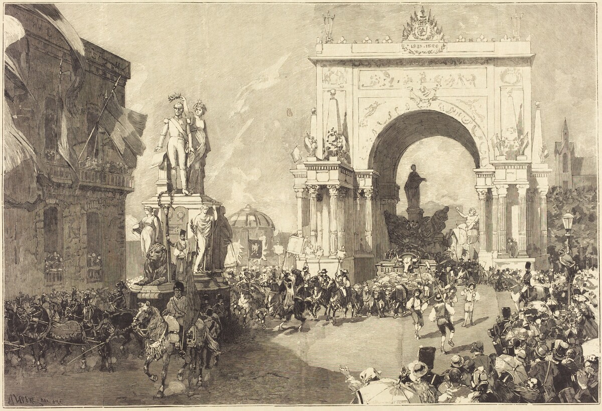 Fêtes jubilaires de Bruxelles by Auguste Lepère