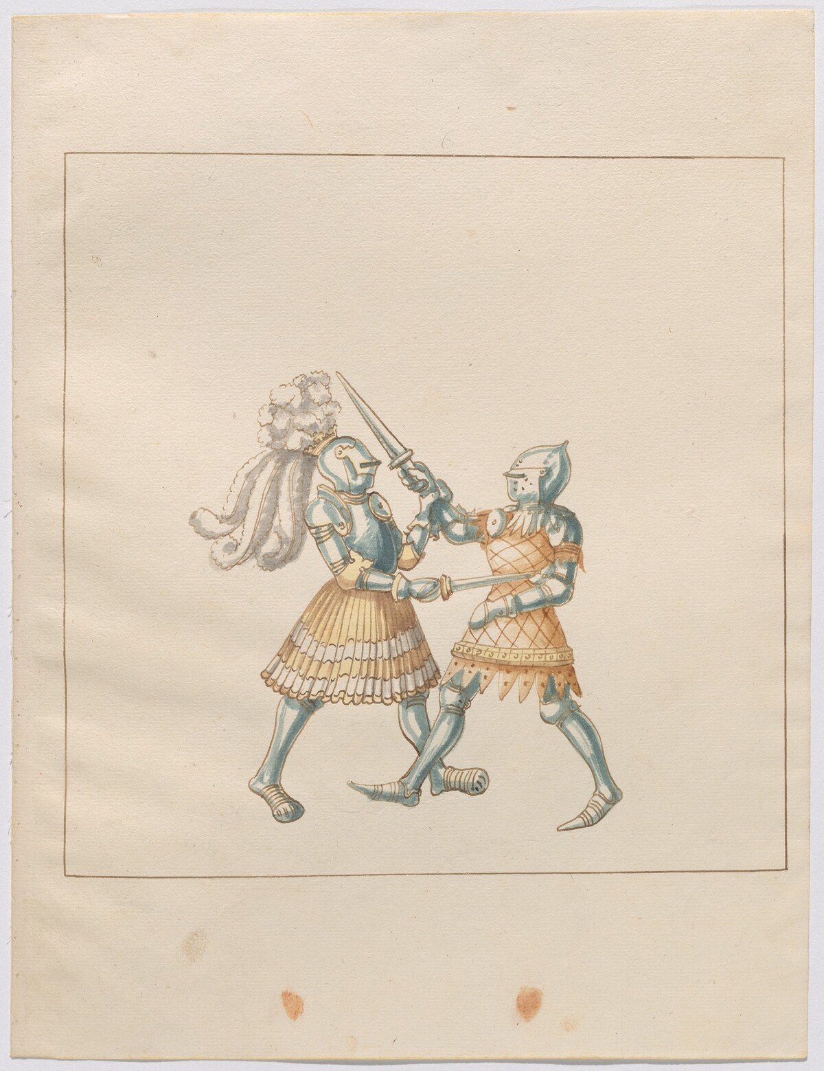 Foot Combat with Daggers by German 16th Century