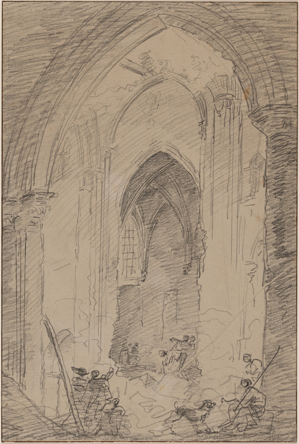 Ruins of the Church of the Saints-Innocents, Paris by Hubert Robert