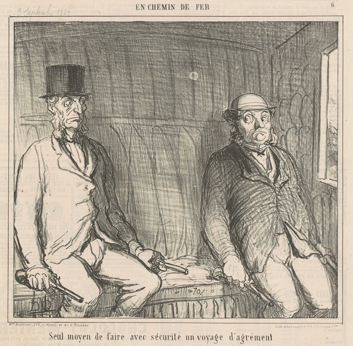 Seul moyen de faire avec sécurité by Honoré Daumier