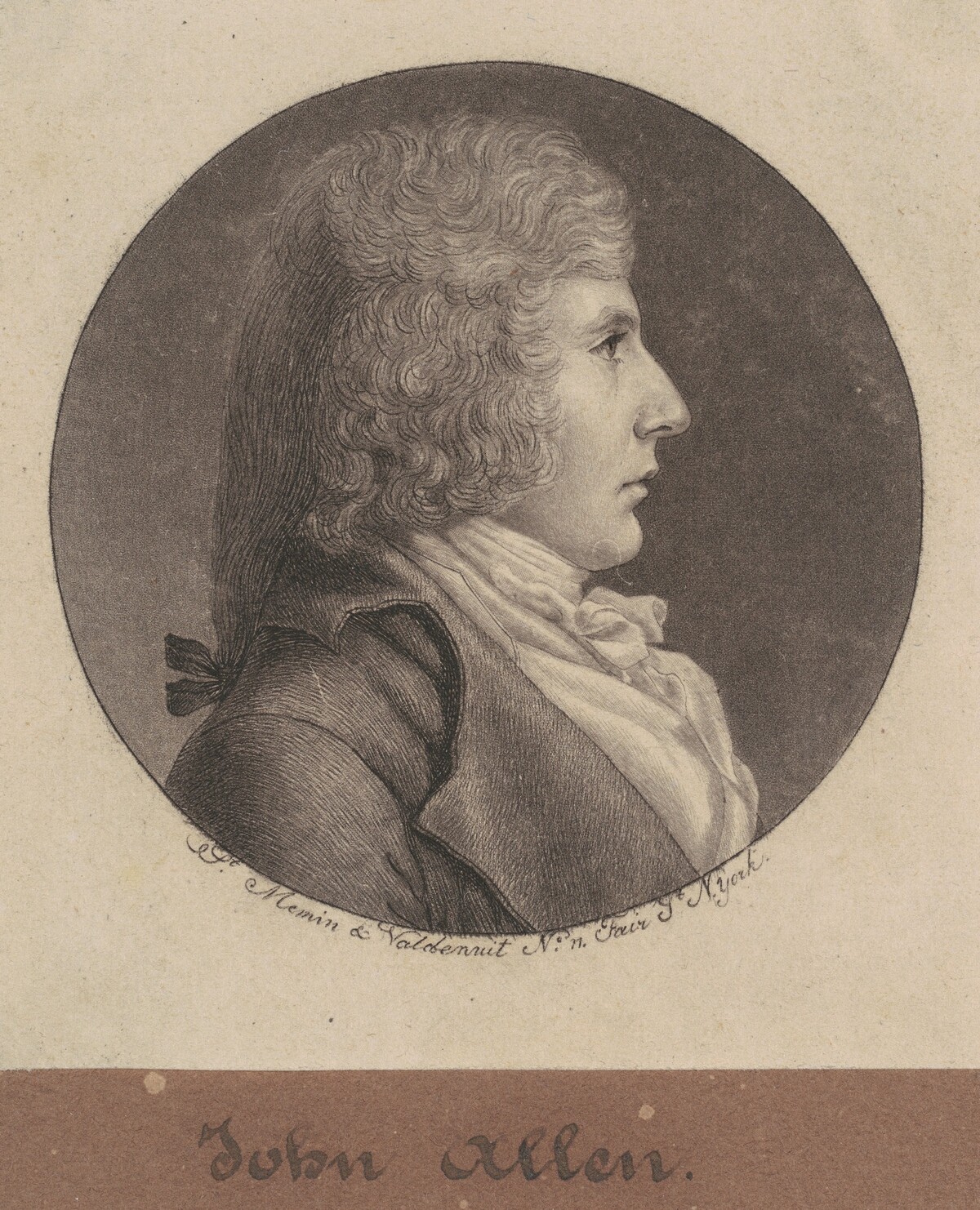 John Allen by Charles B. J. Févret de Saint-Mémin