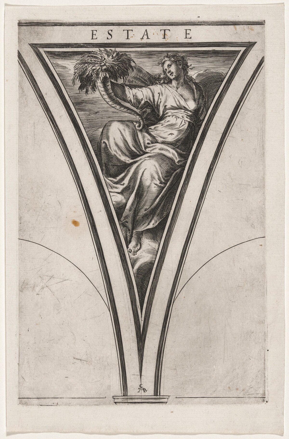 Estate (Summer or Ceres) by Cherubino Alberti, after Polidoro da Caravaggio