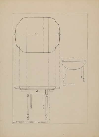 Oval Table Drop Leaf