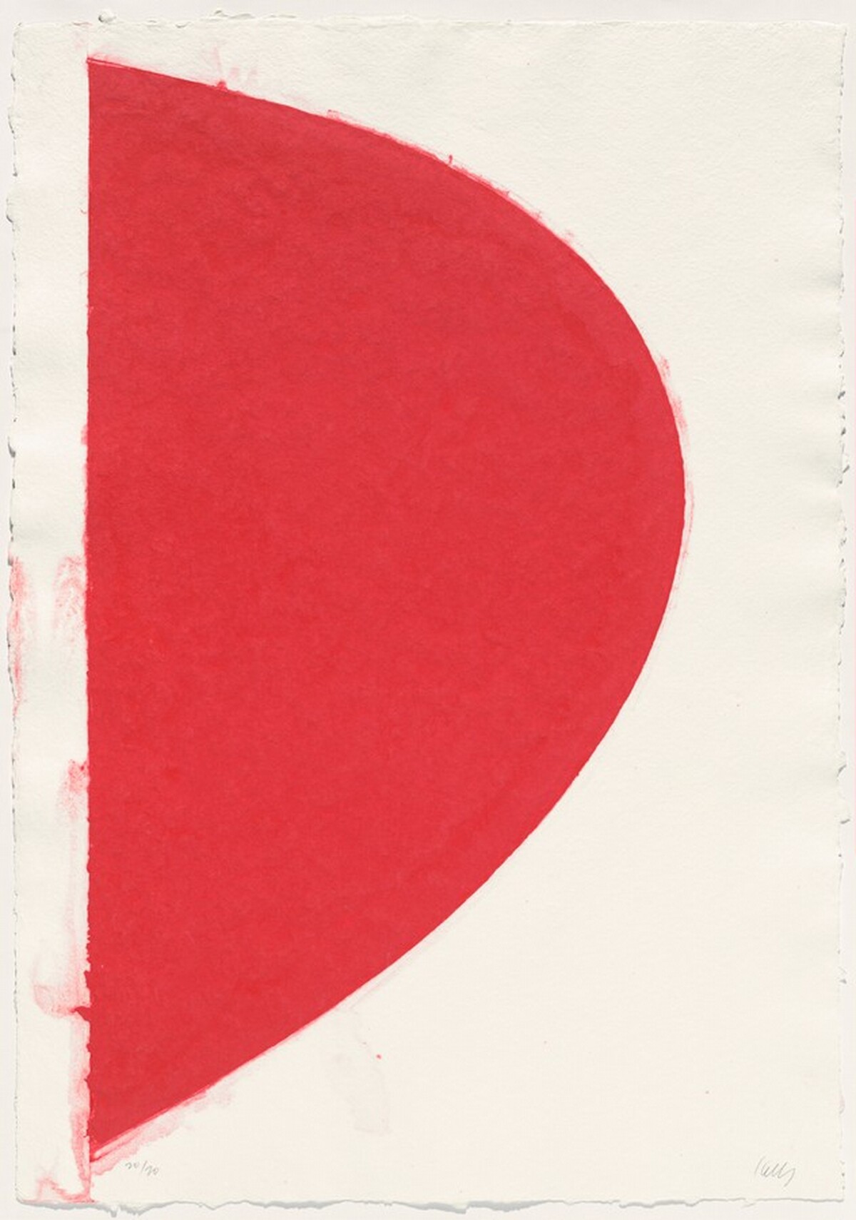Colored Paper Image IV (Red Curve) by Ellsworth Kelly