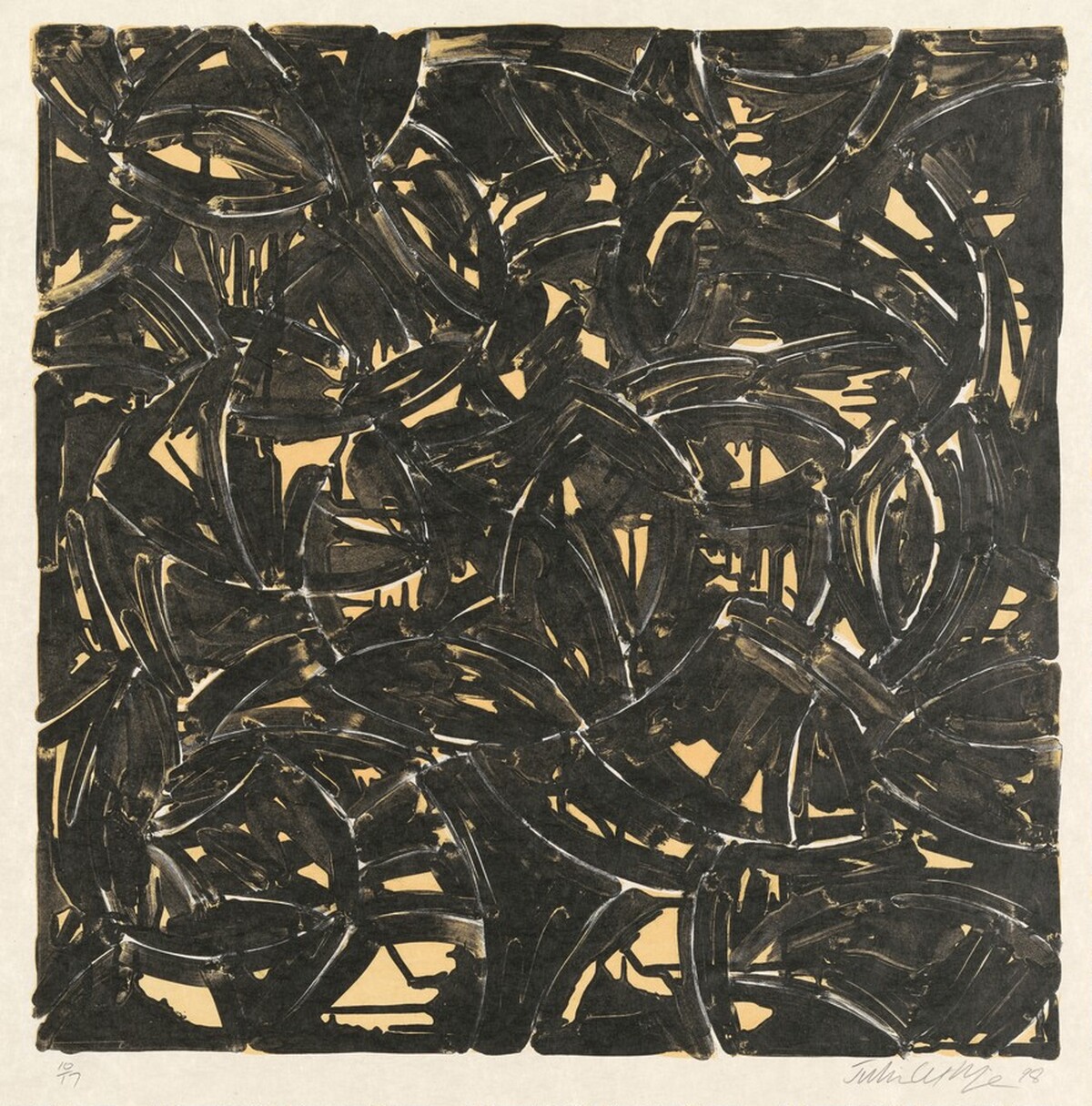 Untitled (Orange and Black) by Julian Lethbridge