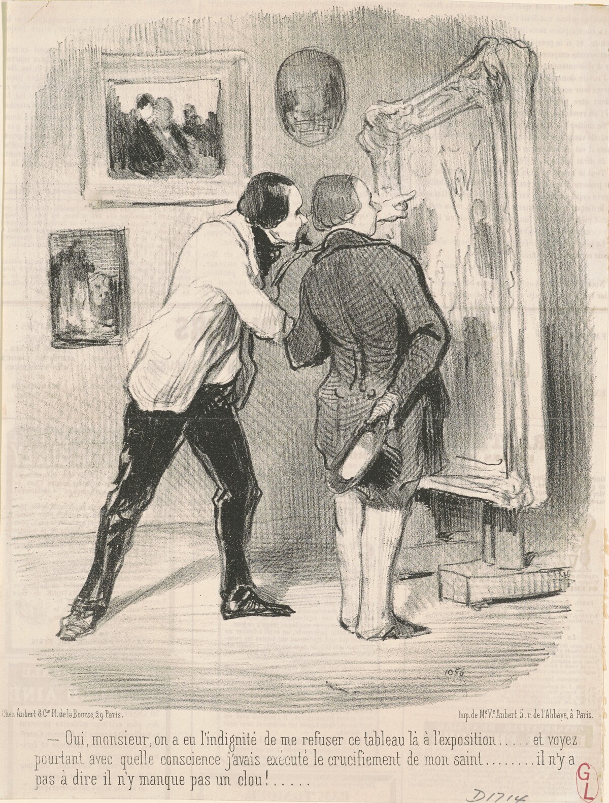Oui ... on a eu l'indignité de me refuser ce tableau ... by Honoré Daumier