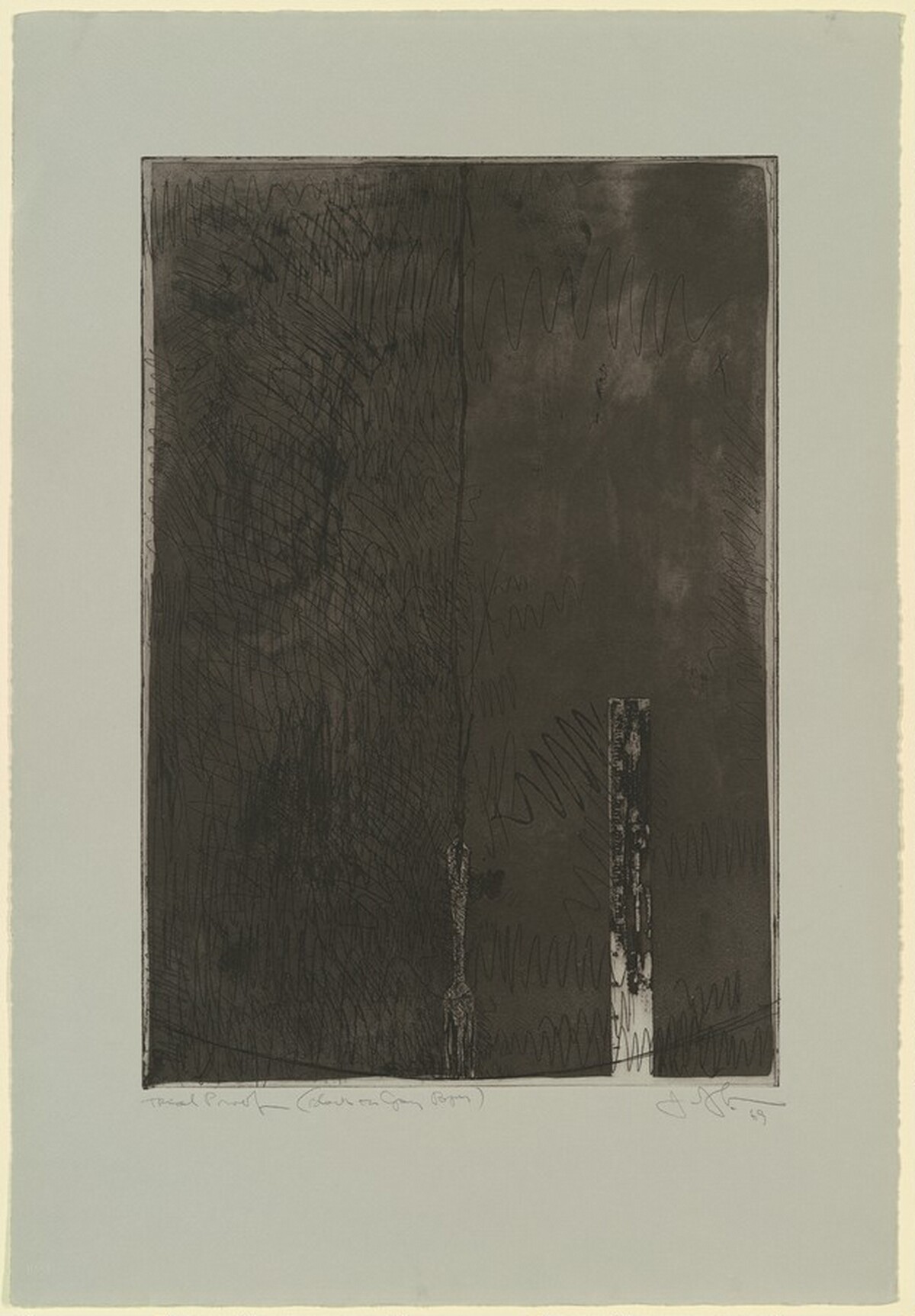 Untitled, Second State (Ruler and Fork) [trial proof] by Jasper Johns