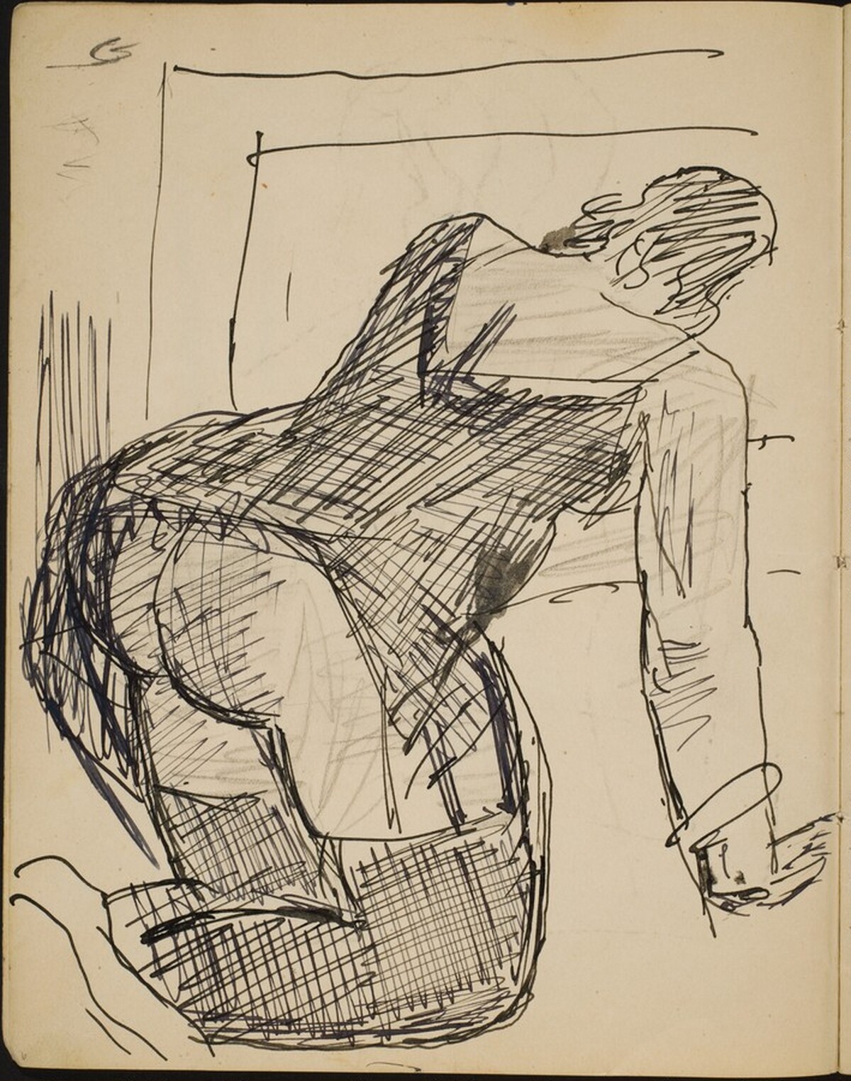 Sitzender weiblicher Akt (Nude Seated) [p. 6] by Max Beckmann