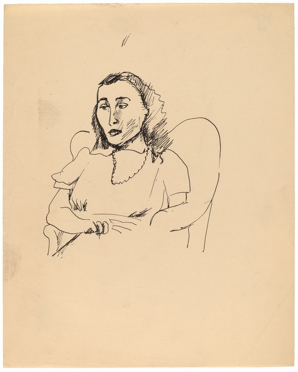 Half-Length Portrait of a Woman Seated in an Upholstered Chair by Mark Rothko