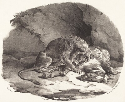 Horse Devoured by a Lion (Cheval devore par un lion)