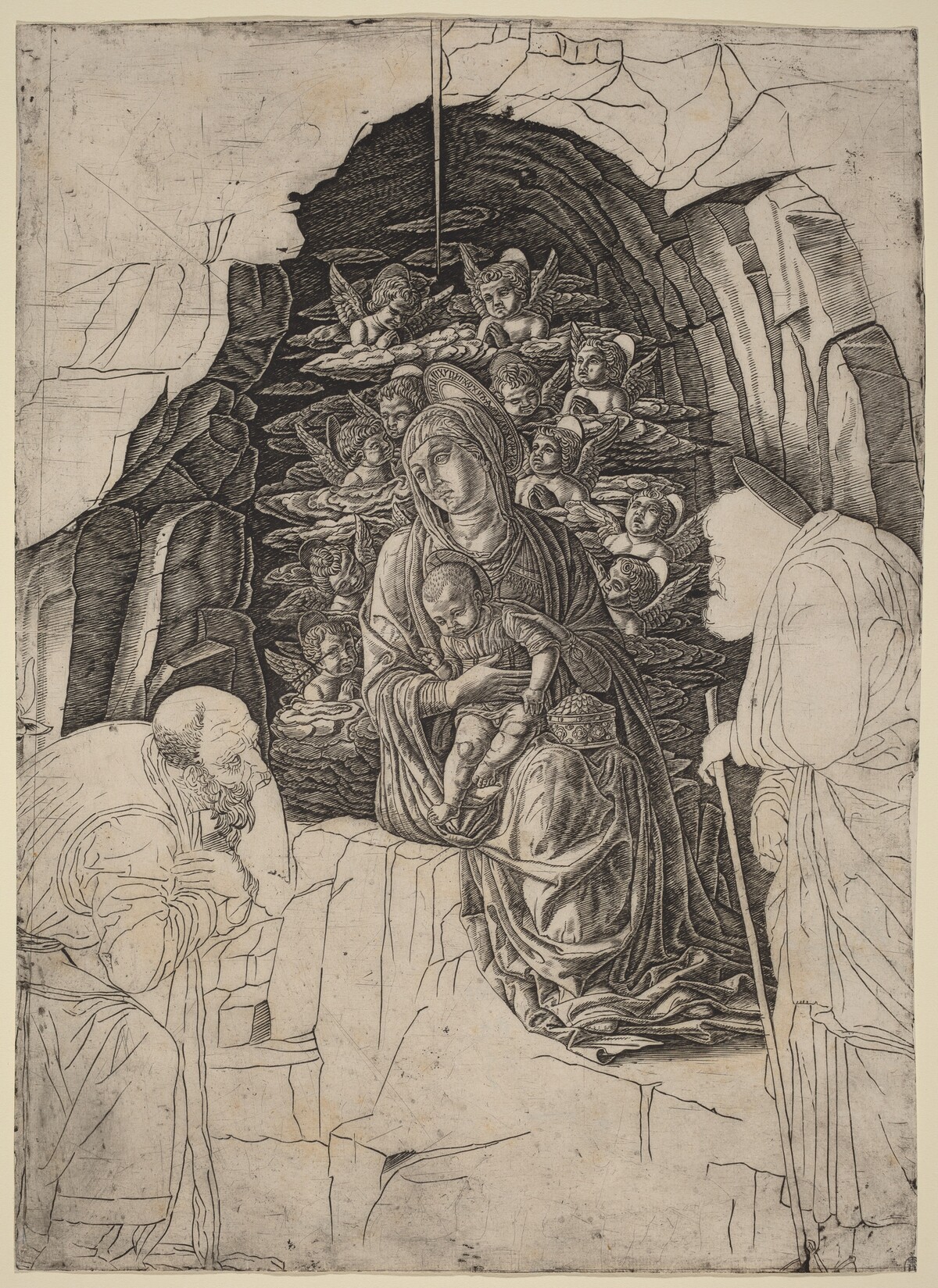 The Adoration of the Magi (Virgin in the Grotto) by Workshop of Andrea Mantegna