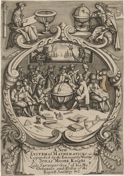 Title Page to A New System of Mathematicks, Composed by Sir Jonas Moore, Knight