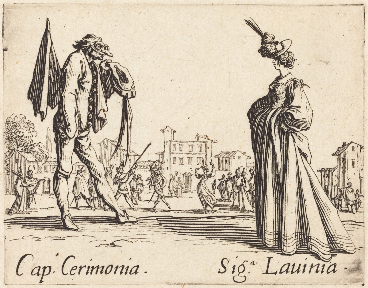 Cap. Cerimonia and Siga. Lavinia by Jacques Callot