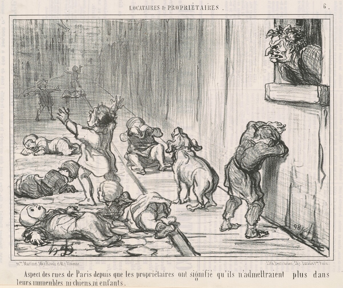 Aspect des rues de Paris depuis ... by Honoré Daumier