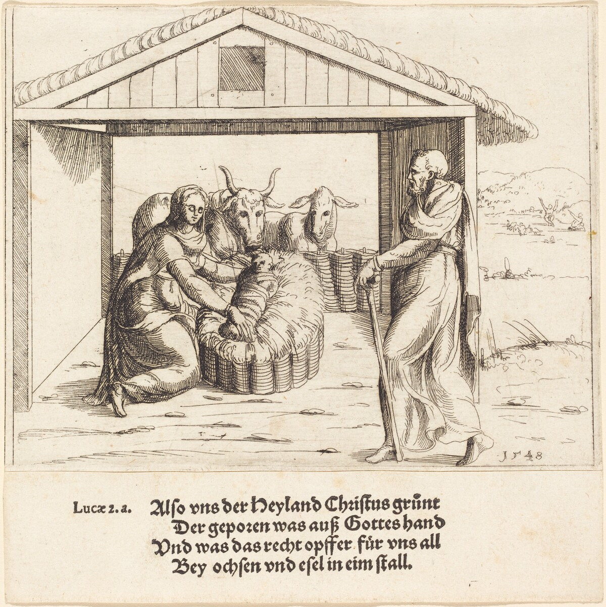The Nativity by Augustin Hirschvogel