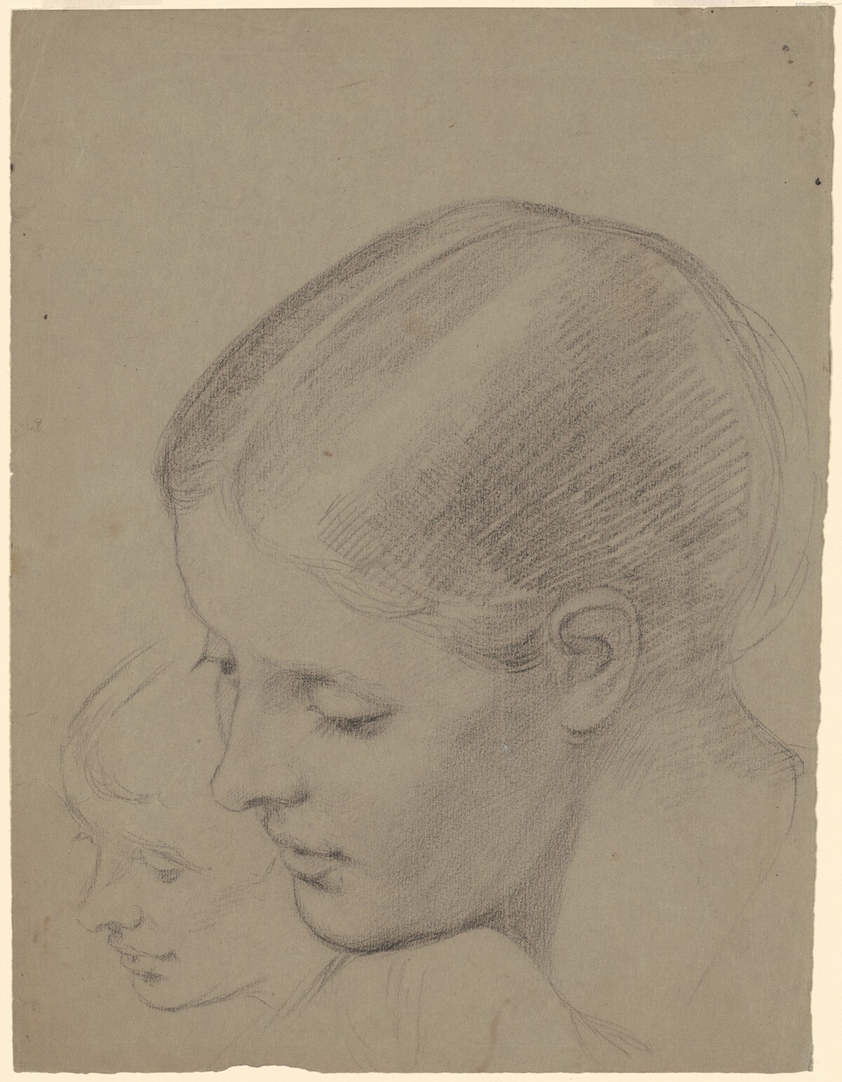 Studies of a Female Head [recto] by Enoch Wood Perry, Jr.