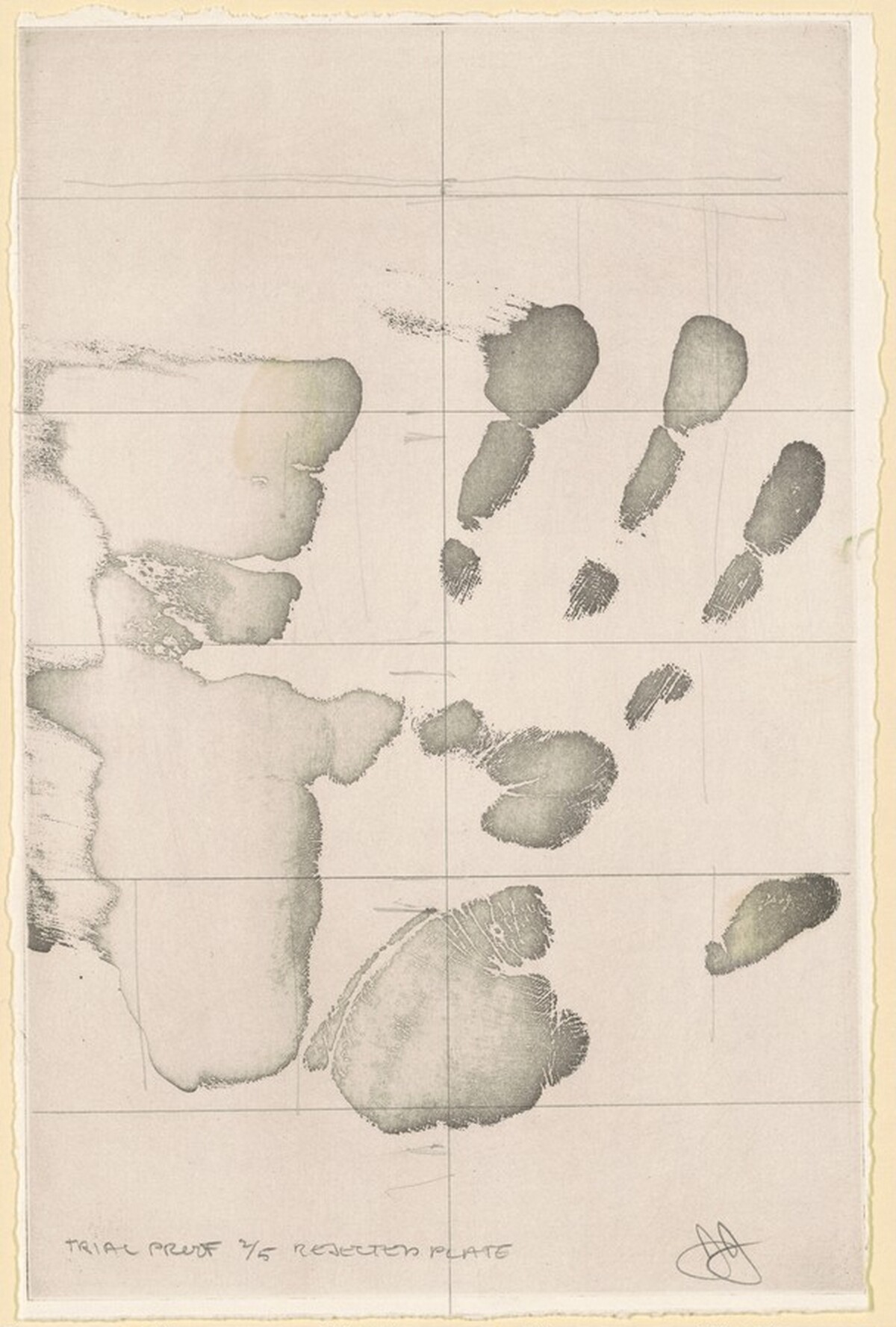 Rejected Plates: Hand [trial proof 2] by Jasper Johns