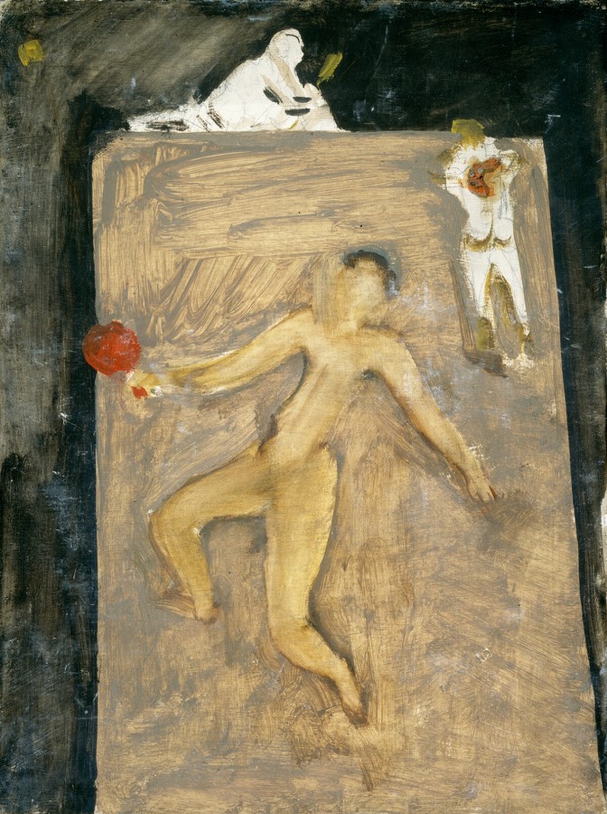 Untitled (figure with a racket) by Mark Rothko