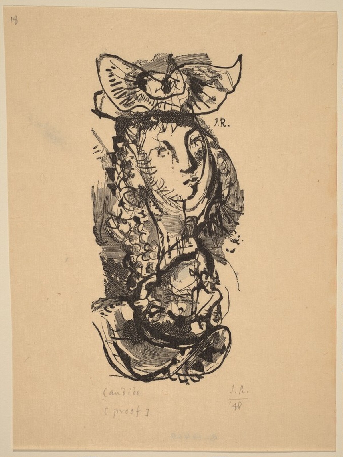 Illustration to Voltaire, "Candide" by Imre Reiner