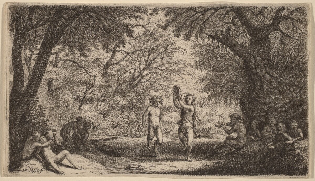 Bacchanal with a Dancing Couple in the Center by Willem Basse