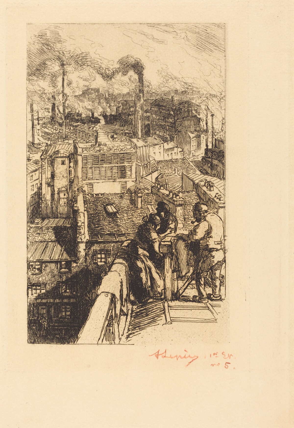 Gobelins Quarter (Le quartier des Gobelins) by Auguste Lepère