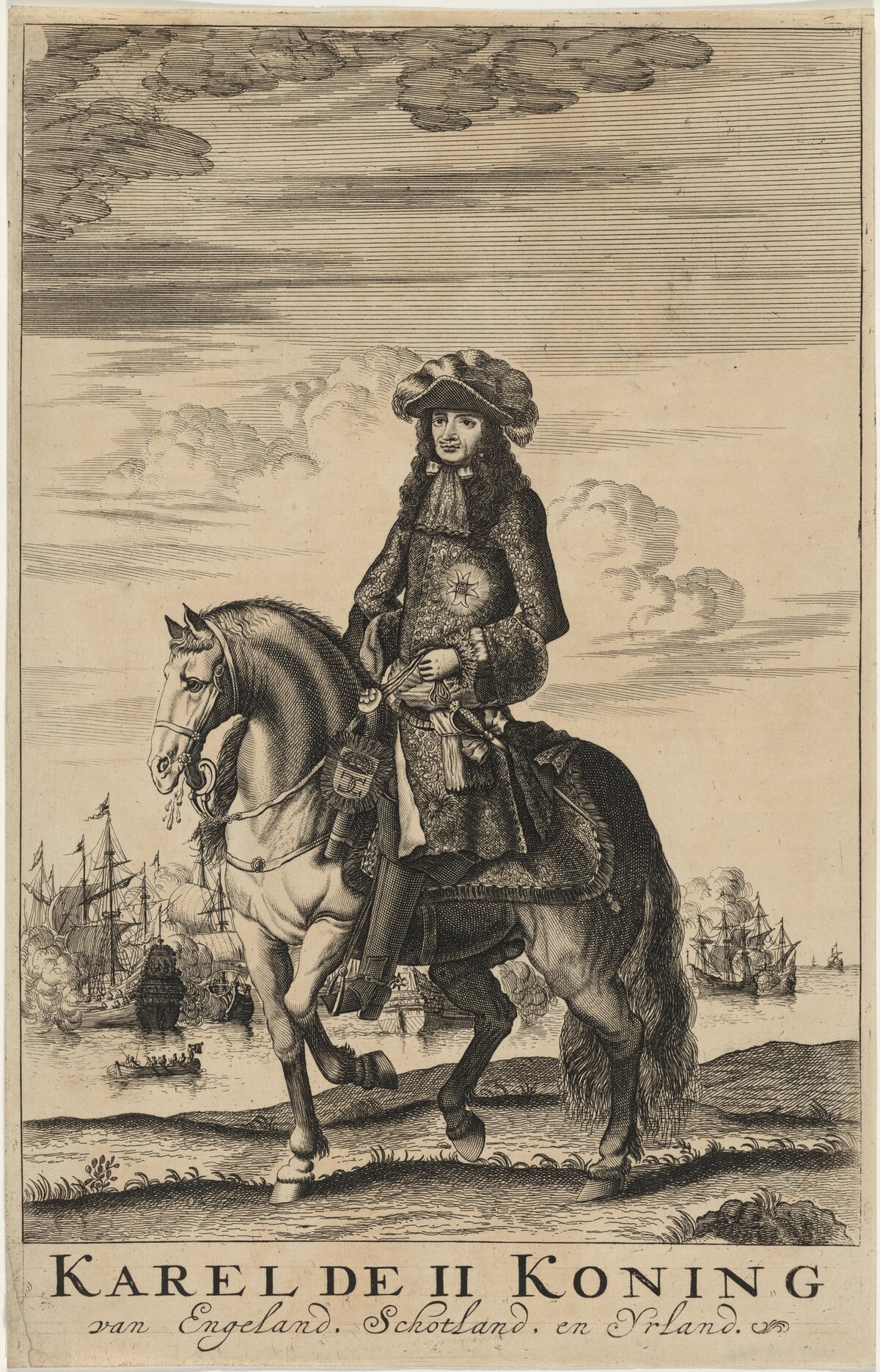 Charles II on Horseback by Unknown Artist