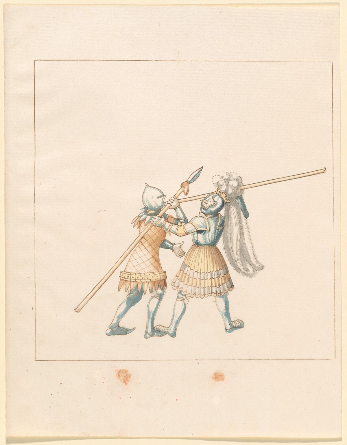 Foot Combat with Spears by German 16th Century